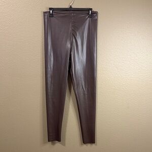 Joie Chocolate Faux Leather Pants